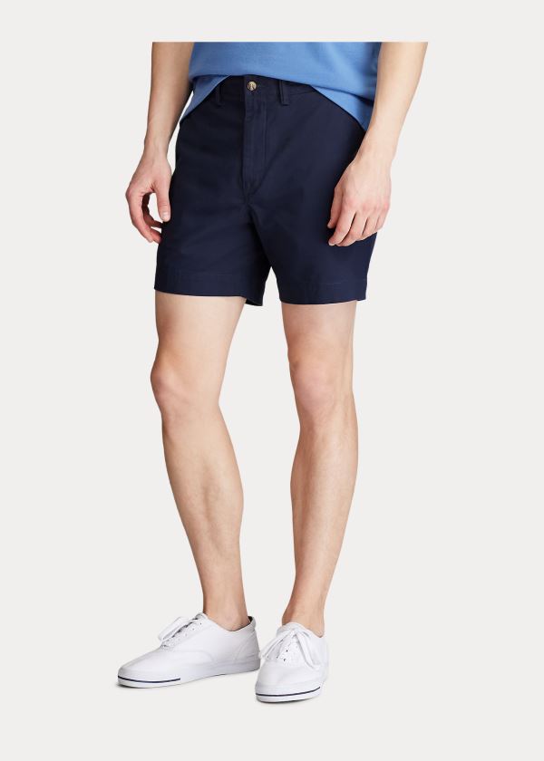 Ralph Lauren Stretch Classic Fit Krátké Tmavě Blankyt | HMU6w8y6