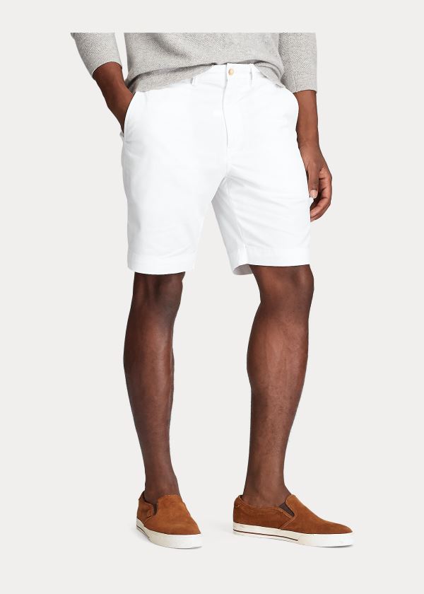 Ralph Lauren Stretch Classic Fit Krátké Bílé | oSoNsEyI