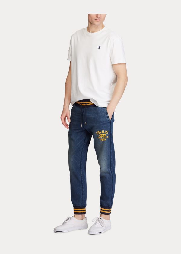Ralph Lauren Stretch Denim Jogger Pant Blankyt Blankyt Světle Modré | TLSF3rph