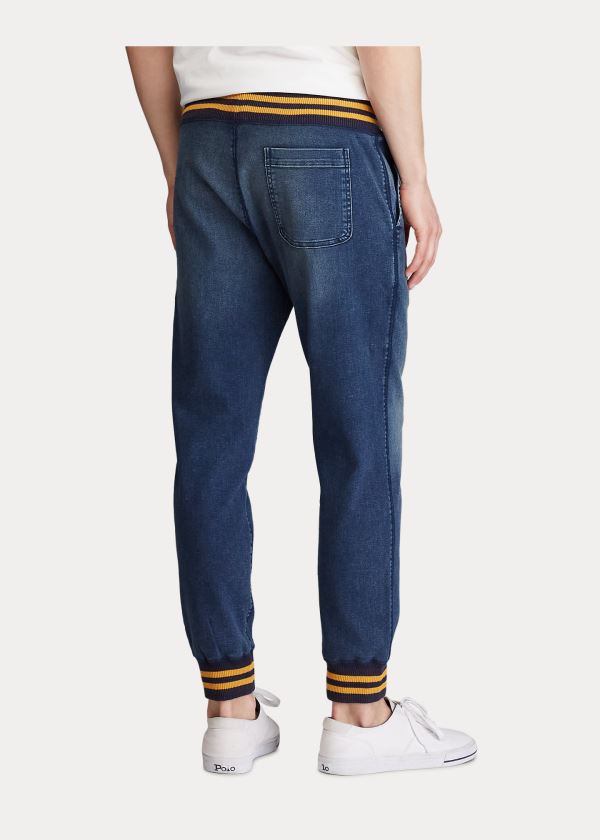 Ralph Lauren Stretch Denim Jogger Pant Blankyt Blankyt Světle Modré | TLSF3rph