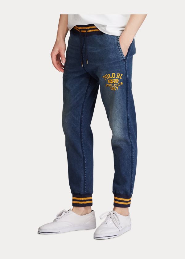 Ralph Lauren Stretch Denim Jogger Pant Blankyt Blankyt Světle Modré | TLSF3rph