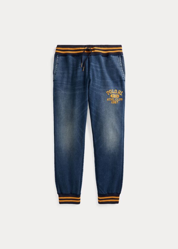 Ralph Lauren Stretch Denim Jogger Pant Blankyt Blankyt Světle Modré | TLSF3rph