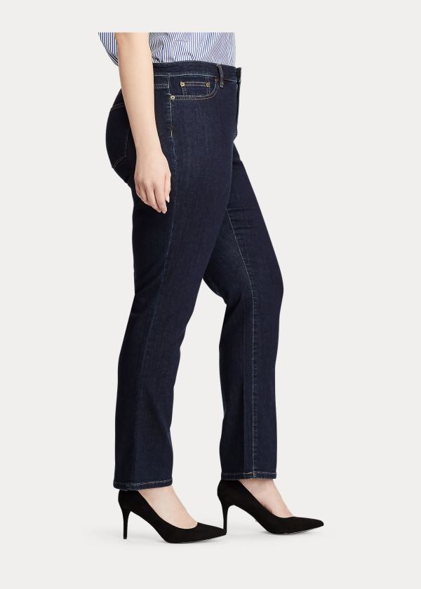 Ralph Lauren Stretch Premier Straight Jean Tmavě Blankyt | D1A5Gote