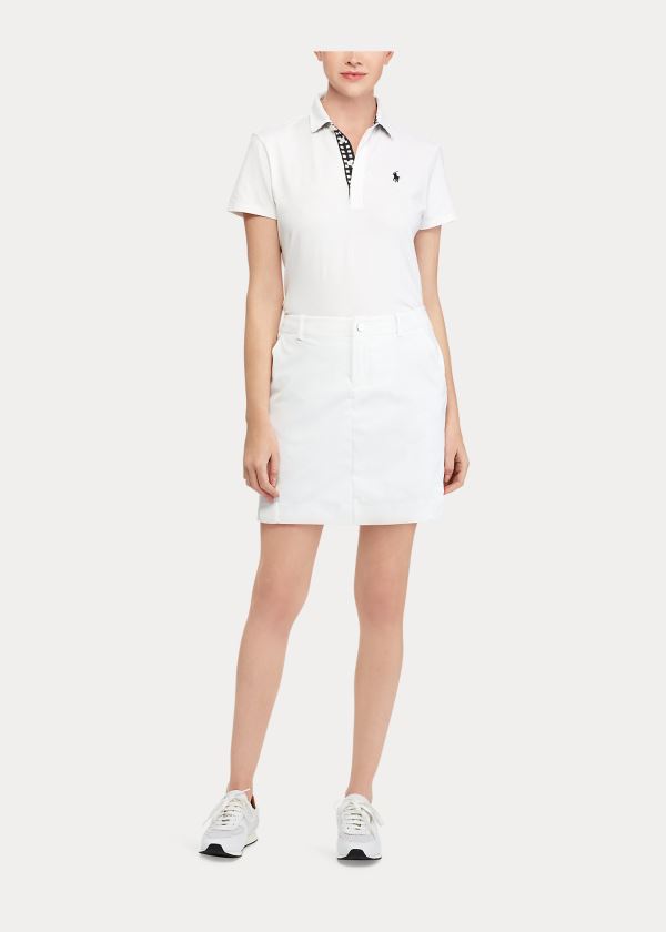 Ralph Lauren Stretch Satin Golfové Skort Bílé | 4P5Wllr0
