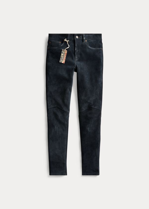 Ralph Lauren Stretch Semišové Skinny Jean Indigo | BBTwbF3C