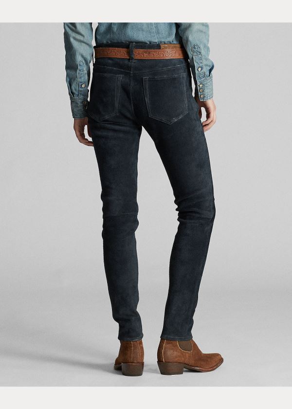 Ralph Lauren Stretch Semišové Skinny Jean Indigo | BBTwbF3C