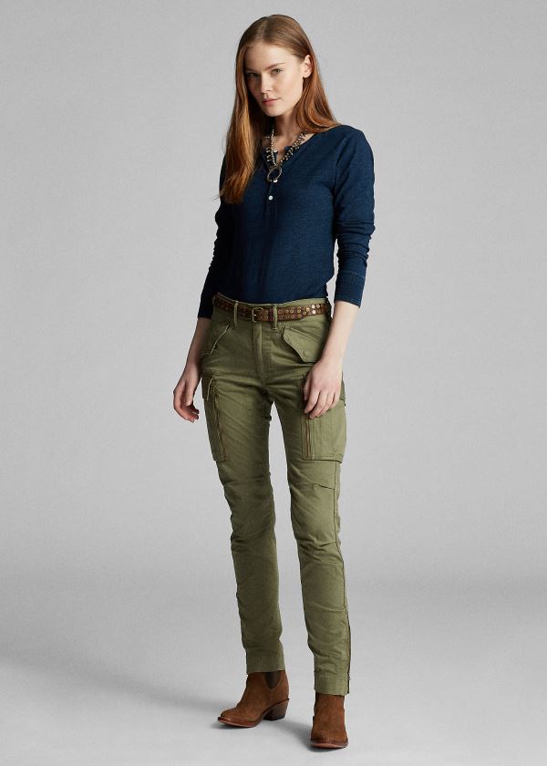 Ralph Lauren Stretch Skinny Cargo Pant Olivy Zelené | jbCMo6Yt
