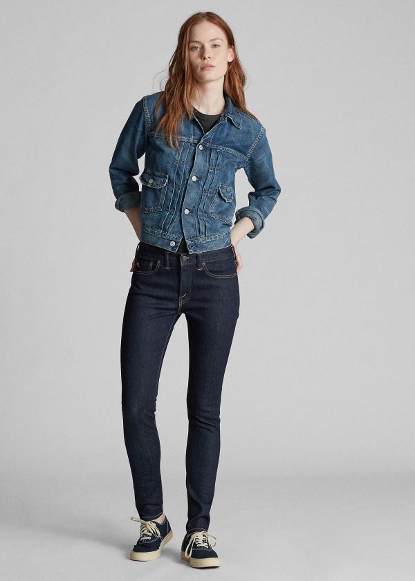 Ralph Lauren Stretch Skinny Jean Tmavě Blankyt Blankyt Světle Modré | cfGWoHte