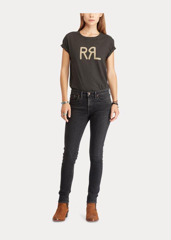 Ralph Lauren Stretch Skinny Jean Černé Blankyt Světle Modré | cQPDYLci