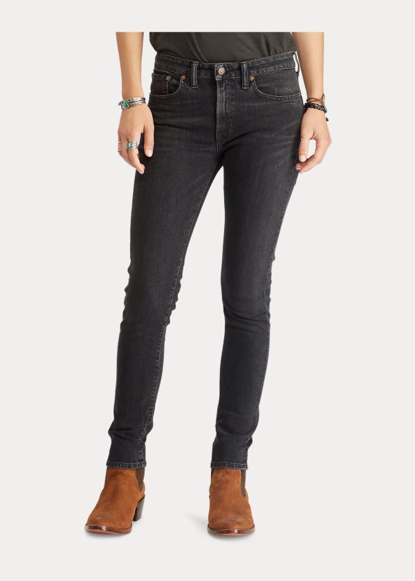 Ralph Lauren Stretch Skinny Jean Černé Blankyt Světle Modré | cQPDYLci