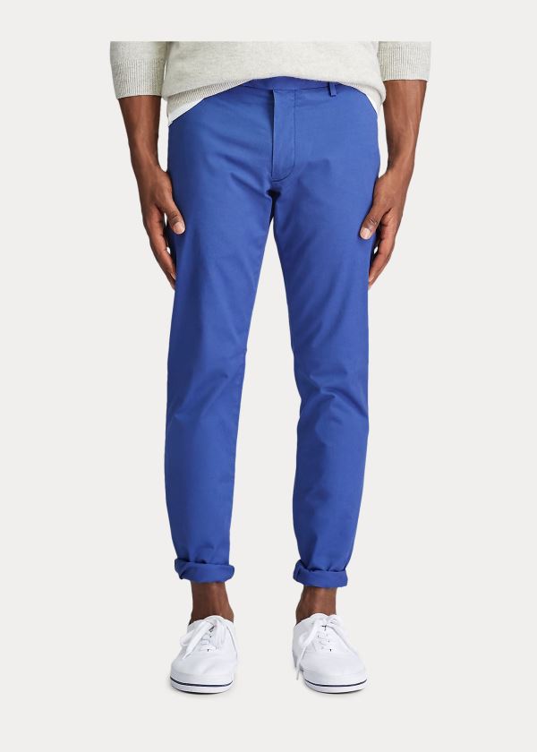 Ralph Lauren Stretch Slim Fit Chino Pant Královská Modrá Blankyt | Pe6sIWoy