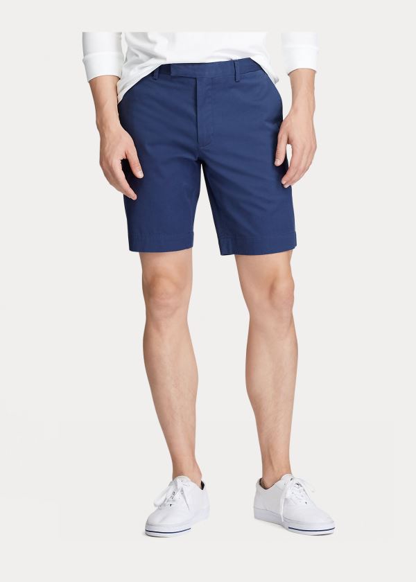 Ralph Lauren Stretch Slim Fit Twill Krátké Tmavě Blankyt | CGuIHX7Q