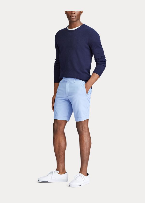 Ralph Lauren Stretch Slim Fit Twill Krátké Blankyt | frdLNAnT