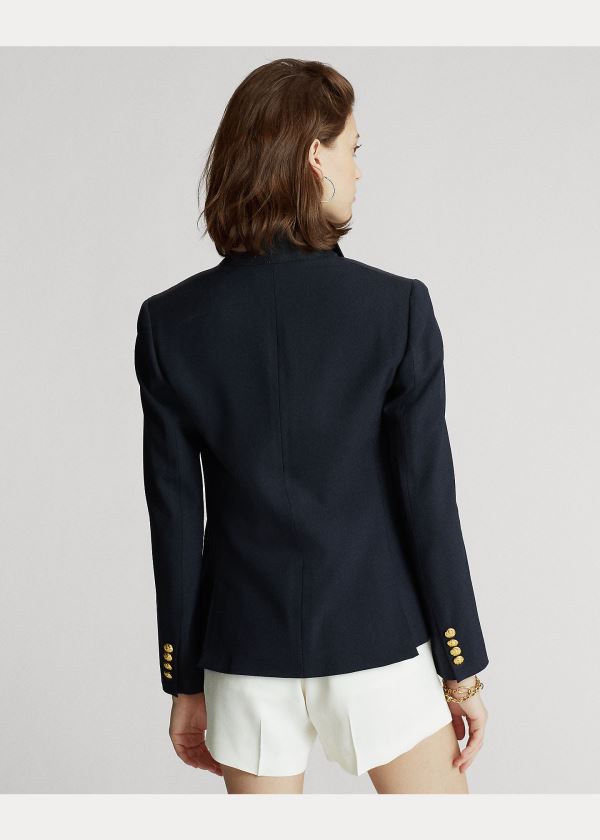 Ralph Lauren Stretch Wool Blazer Tmavě Blankyt | ZNV2jFVT