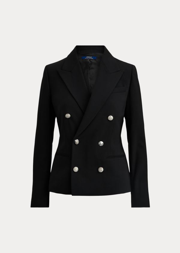 Ralph Lauren Stretch Wool Blazer Černé | crEXUic7