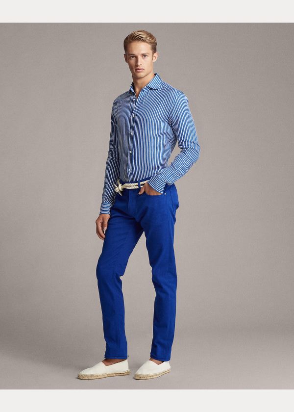Ralph Lauren Stripe-Print Linen Shirt Blankyt Bílé Proužek | FBBKtWT3