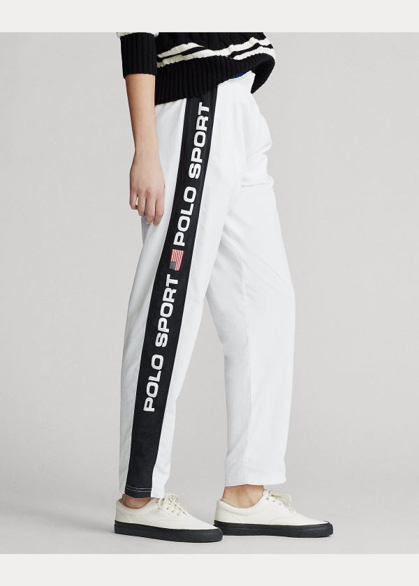 Ralph Lauren Stripe-Trim Track Pant Bílé Černé | csr9MoYr