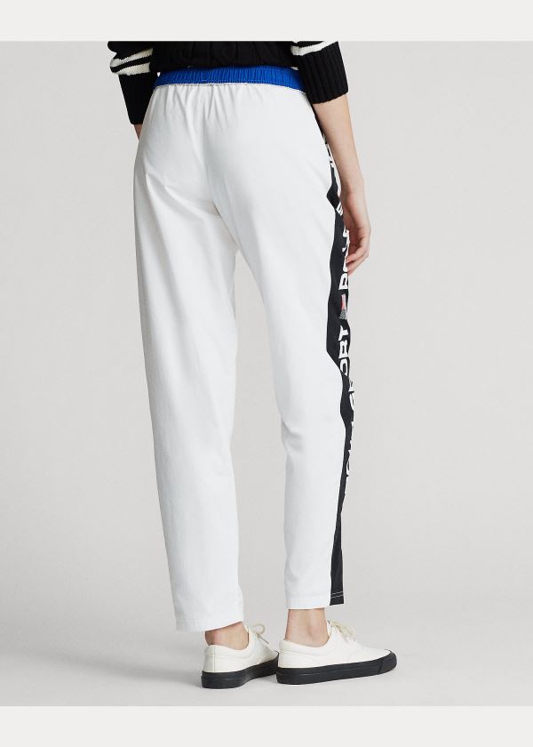 Ralph Lauren Stripe-Trim Track Pant Bílé Černé | csr9MoYr