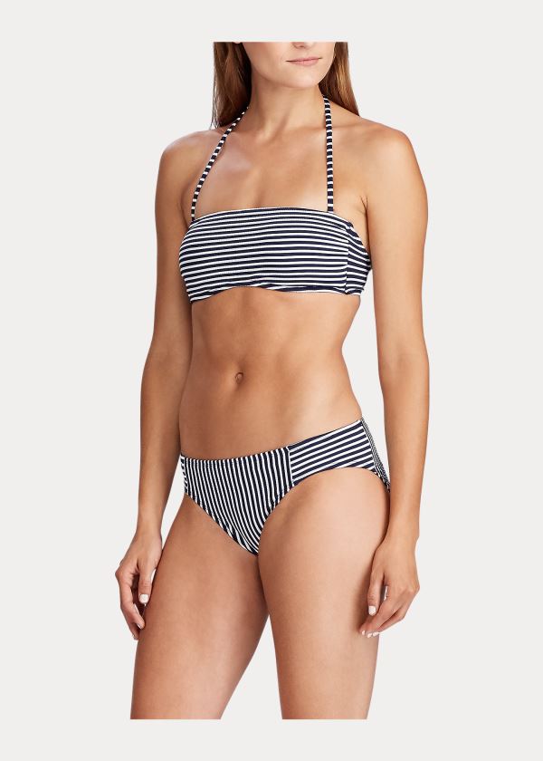 Ralph Lauren Striped Bandeau Top Tmavě Blankyt | rHVVnbDj