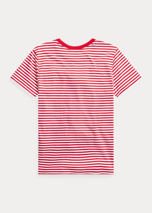 Ralph Lauren Striped Bavlněné Jersey Tee Červené Bílé | f7csSECg