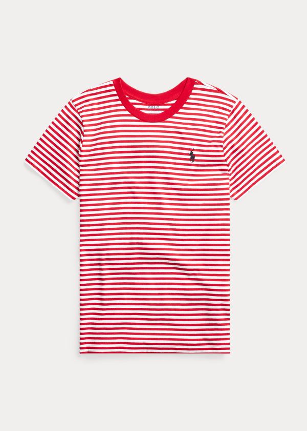 Ralph Lauren Striped Bavlněné Jersey Tee Červené Bílé | f7csSECg