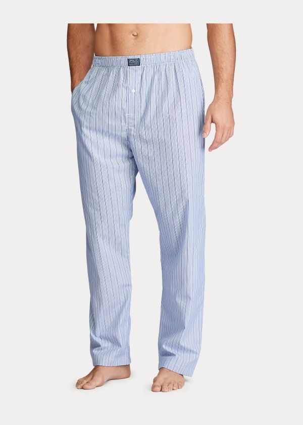 Ralph Lauren Striped Bavlněné Pajama Pant Blankyt Proužek | 5JTKhi0R
