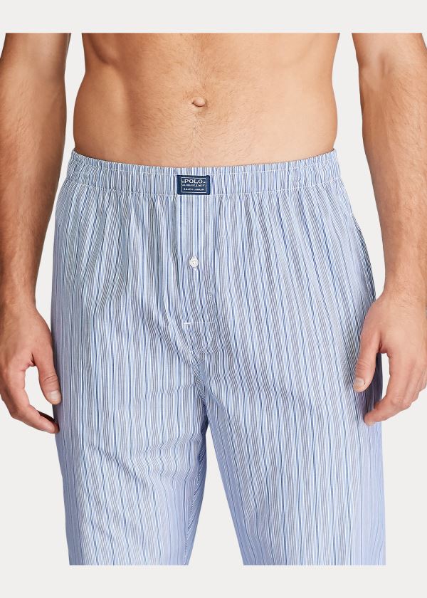 Ralph Lauren Striped Bavlněné Pajama Pant Blankyt Proužek | 5JTKhi0R