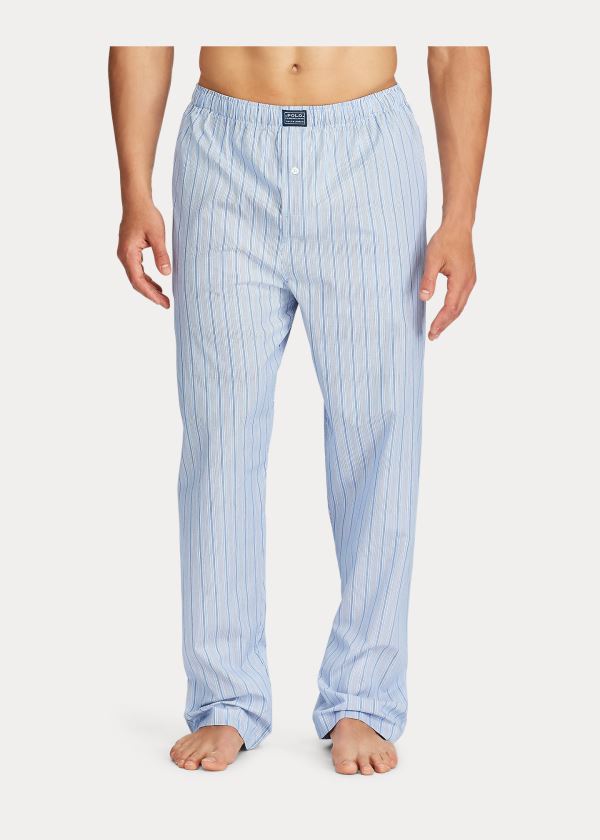 Ralph Lauren Striped Bavlněné Pajama Pant Blankyt Proužek | VO0Hee0z