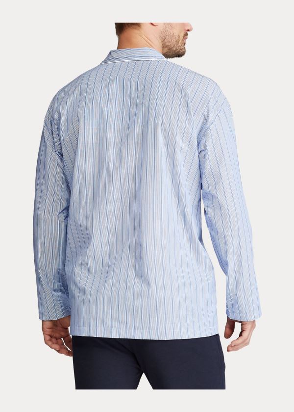 Ralph Lauren Striped Bavlněné Pajama Shirt Blankyt Proužek | KUyXZ8O7