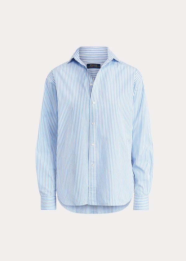 Ralph Lauren Striped Bavlněné Shirt Blankyt Bílé | ovcomCoJ