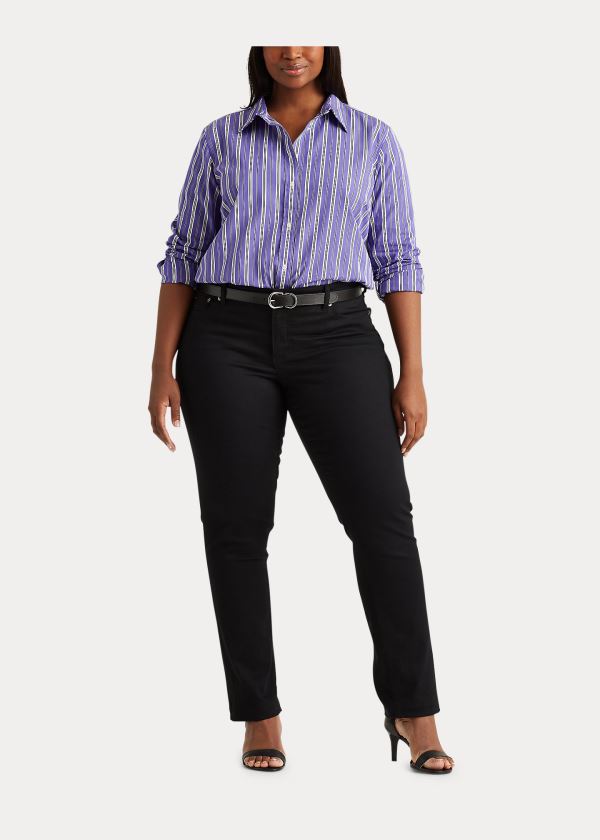 Ralph Lauren Striped Bavlněné Shirt Fialové Viacfarebný | N9VR8IXU