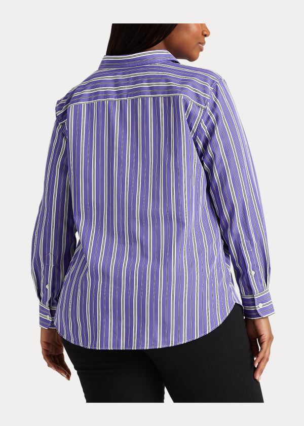 Ralph Lauren Striped Bavlněné Shirt Fialové Viacfarebný | N9VR8IXU