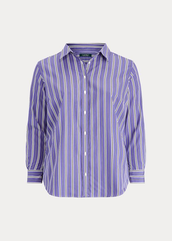Ralph Lauren Striped Bavlněné Shirt Fialové Viacfarebný | N9VR8IXU