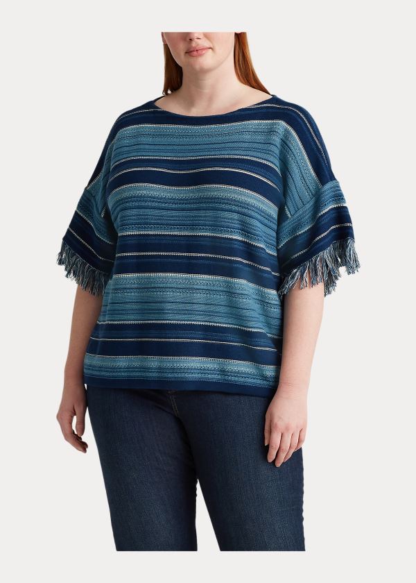 Ralph Lauren Striped Bavlněné Top Blankyt Viacfarebný | 1wGXQiuI