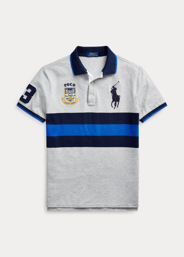 Ralph Lauren Striped Big Pony Polo Shirt - All Fits Šedé Viacfarebný | 0u8aIg0p