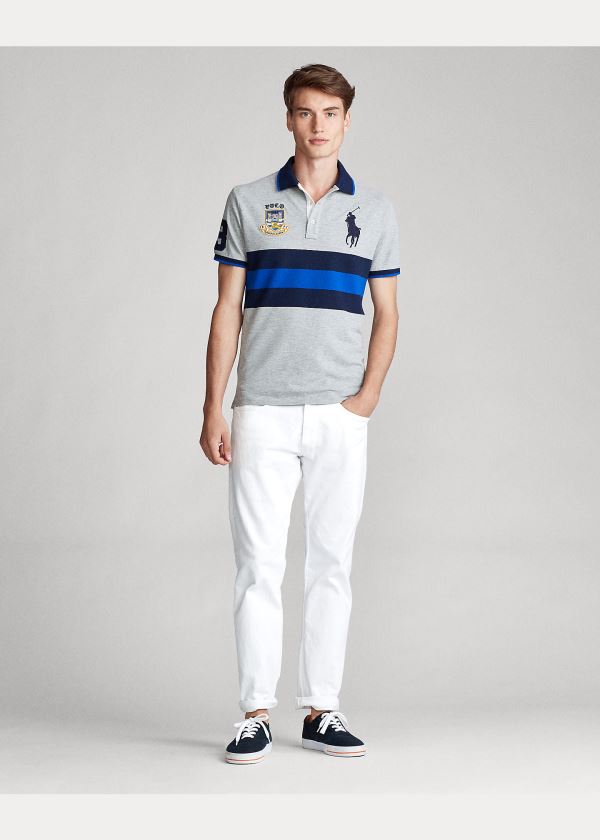 Ralph Lauren Striped Big Pony Polo Shirt - All Fits Šedé Viacfarebný | 0u8aIg0p