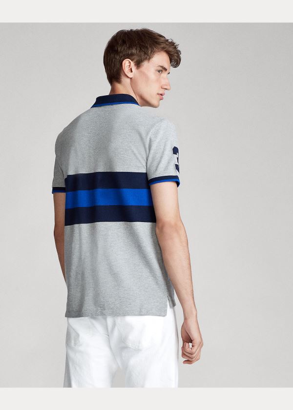 Ralph Lauren Striped Big Pony Polo Shirt - All Fits Šedé Viacfarebný | 0u8aIg0p