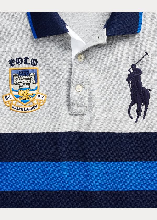 Ralph Lauren Striped Big Pony Polo Shirt - All Fits Šedé Viacfarebný | 0u8aIg0p