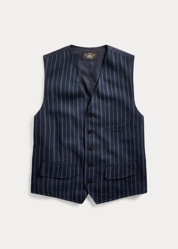 Ralph Lauren Striped Indigo Vest Indigo | UOKiA3au