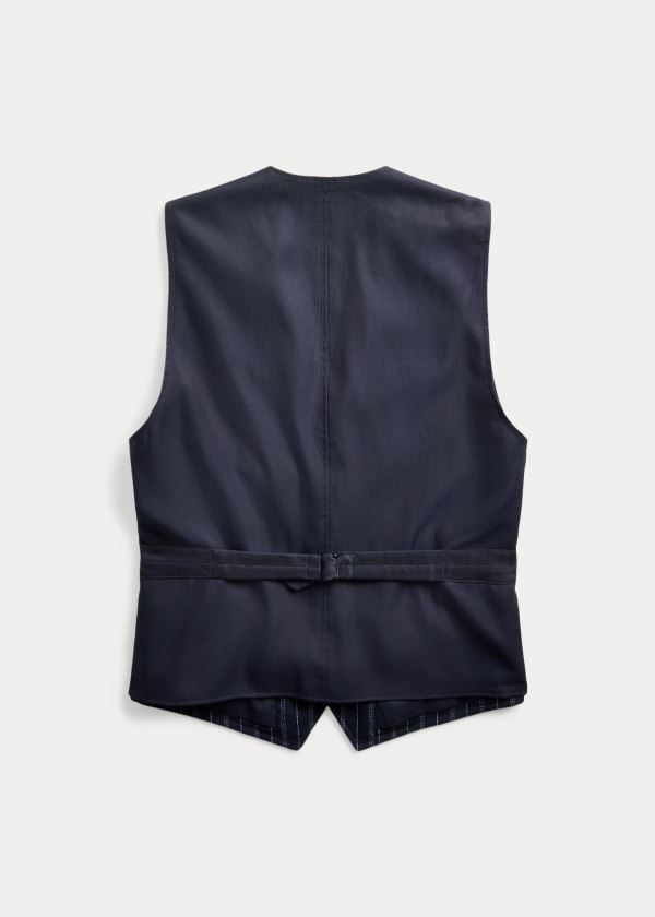 Ralph Lauren Striped Indigo Vest Indigo | UOKiA3au