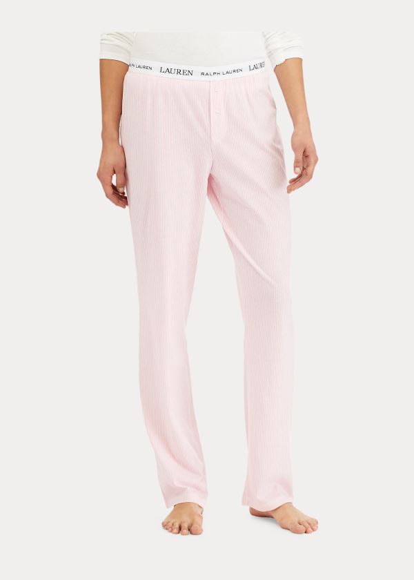 Ralph Lauren Striped Jersey Pajama Pant Růžové Bílé Proužek | dehwQdGP