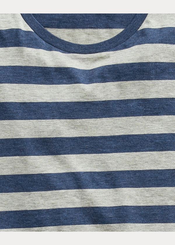 Ralph Lauren Striped Lisle T-Shirt Blankyt Šedé | o1utE2an