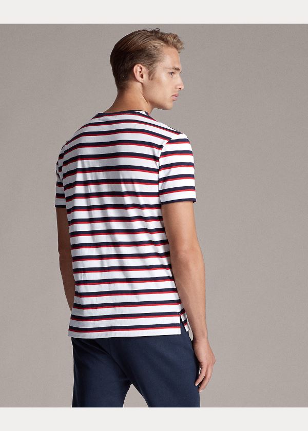 Ralph Lauren Striped Lisle T-Shirt Bílé Viacfarebný | l1AoVAqm
