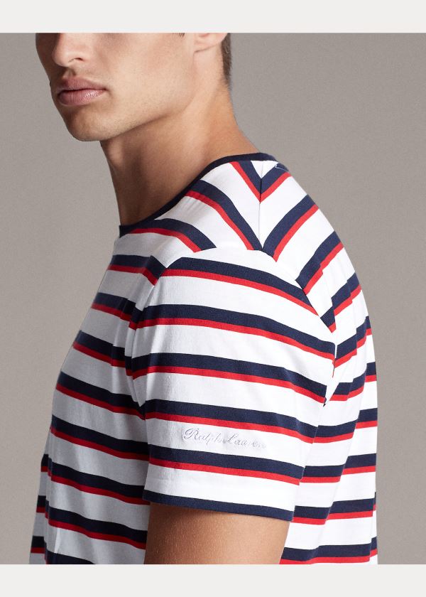 Ralph Lauren Striped Lisle T-Shirt Bílé Viacfarebný | l1AoVAqm