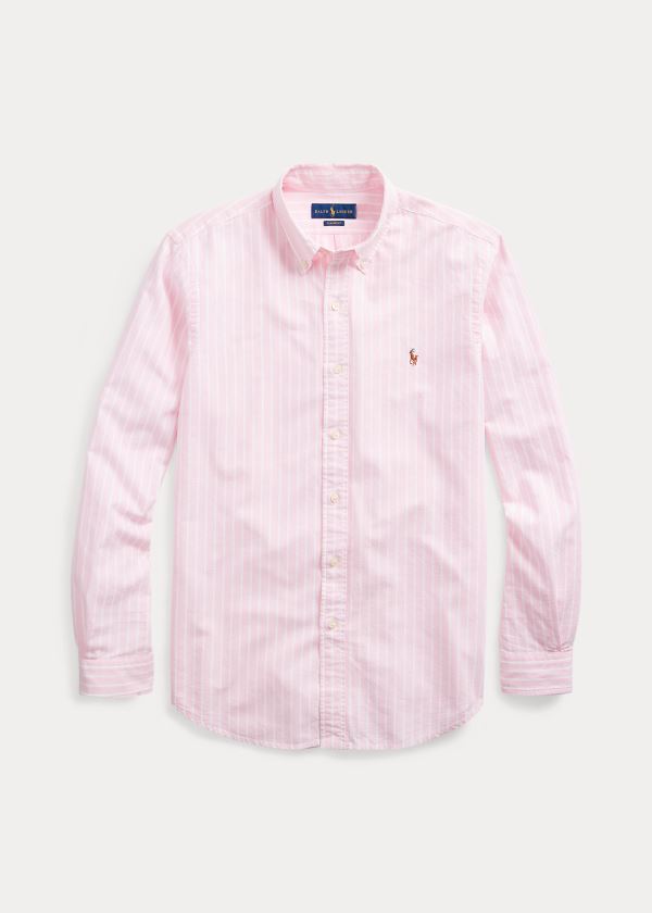 Ralph Lauren Striped Oxford Shirt Růžové Bílé | xd7DQTYL