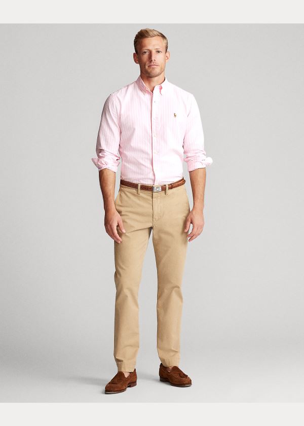 Ralph Lauren Striped Oxford Shirt Růžové Bílé | xd7DQTYL