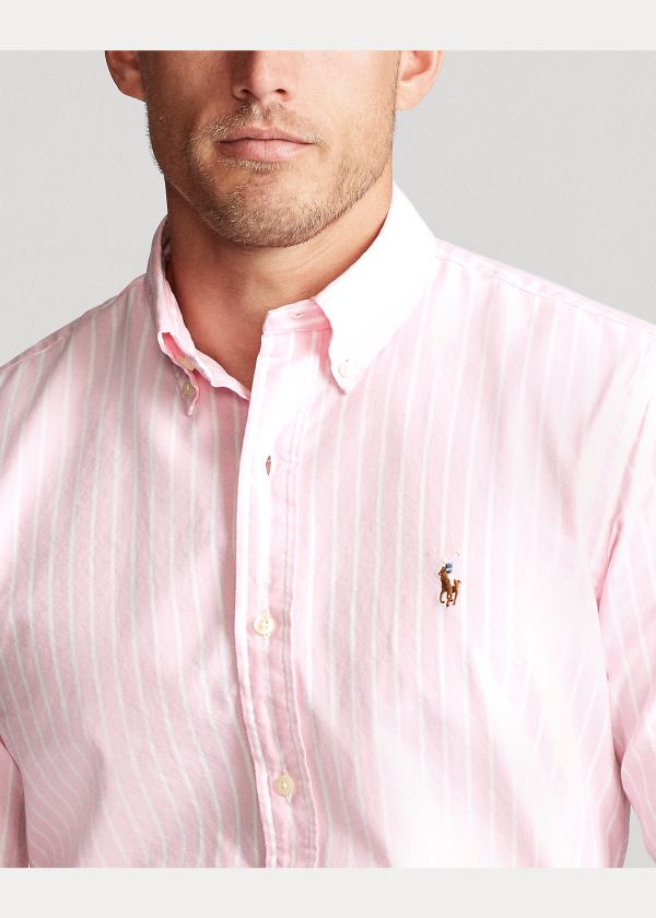 Ralph Lauren Striped Oxford Shirt Růžové Bílé | xd7DQTYL