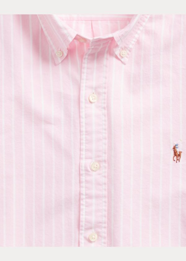 Ralph Lauren Striped Oxford Shirt Růžové Bílé | xd7DQTYL