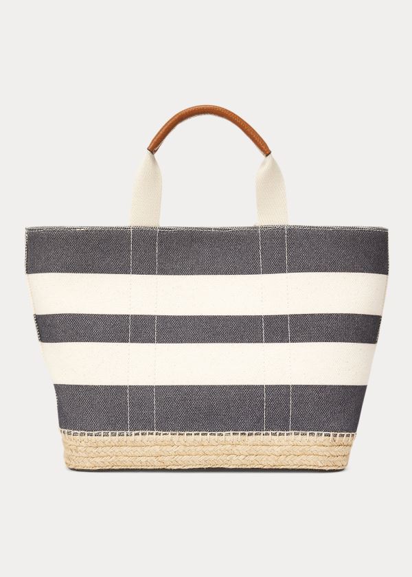Ralph Lauren Striped Platene Small Tote Tmavě Blankyt Proužek | QnmtfmBF