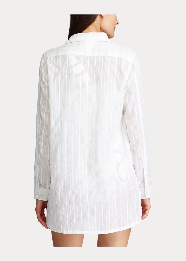Ralph Lauren Striped Shirt Bílé | 5MpXM1zm